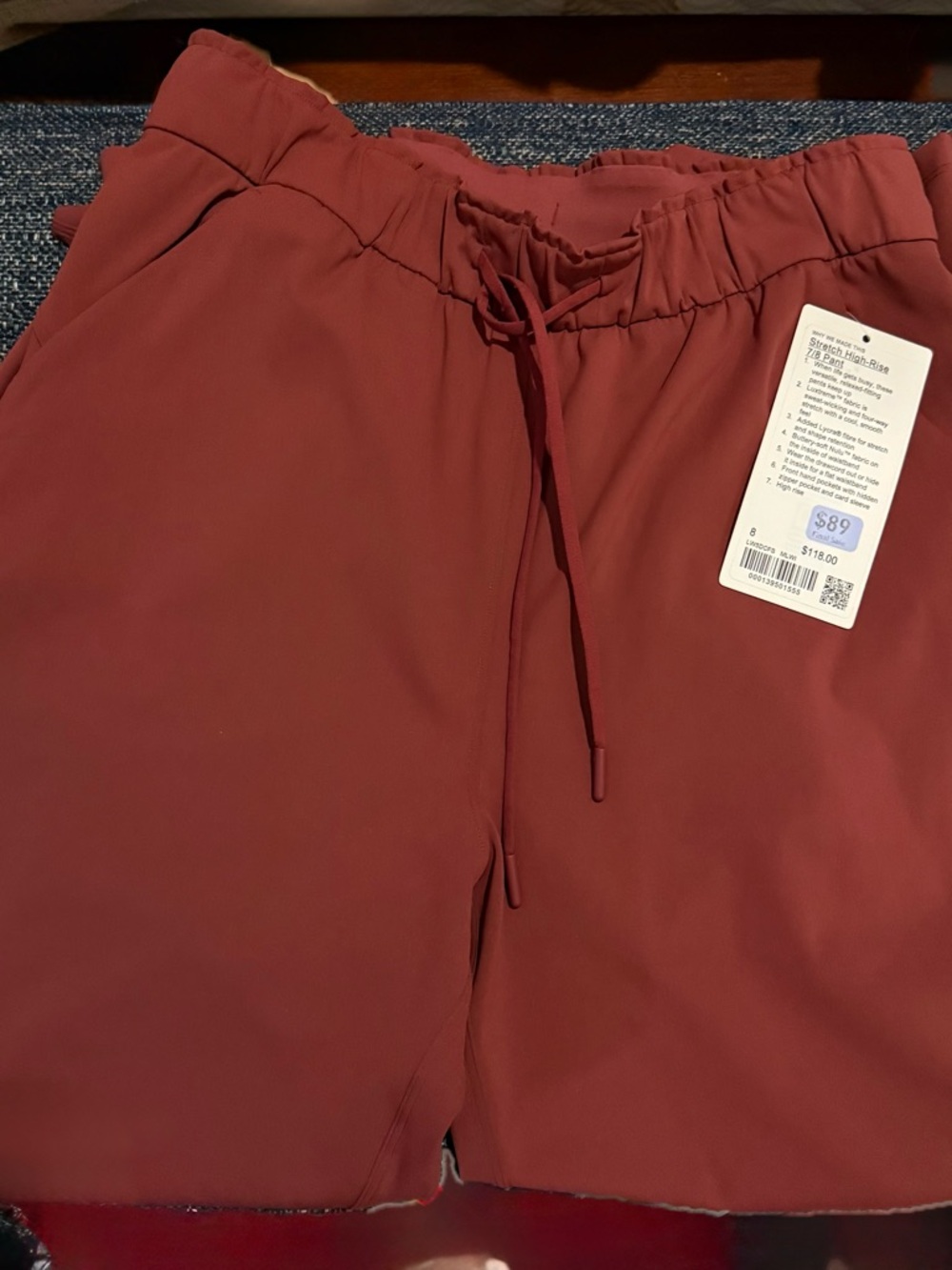 BNWT Lululemon Stretch High Rise 7/8 Women Pants